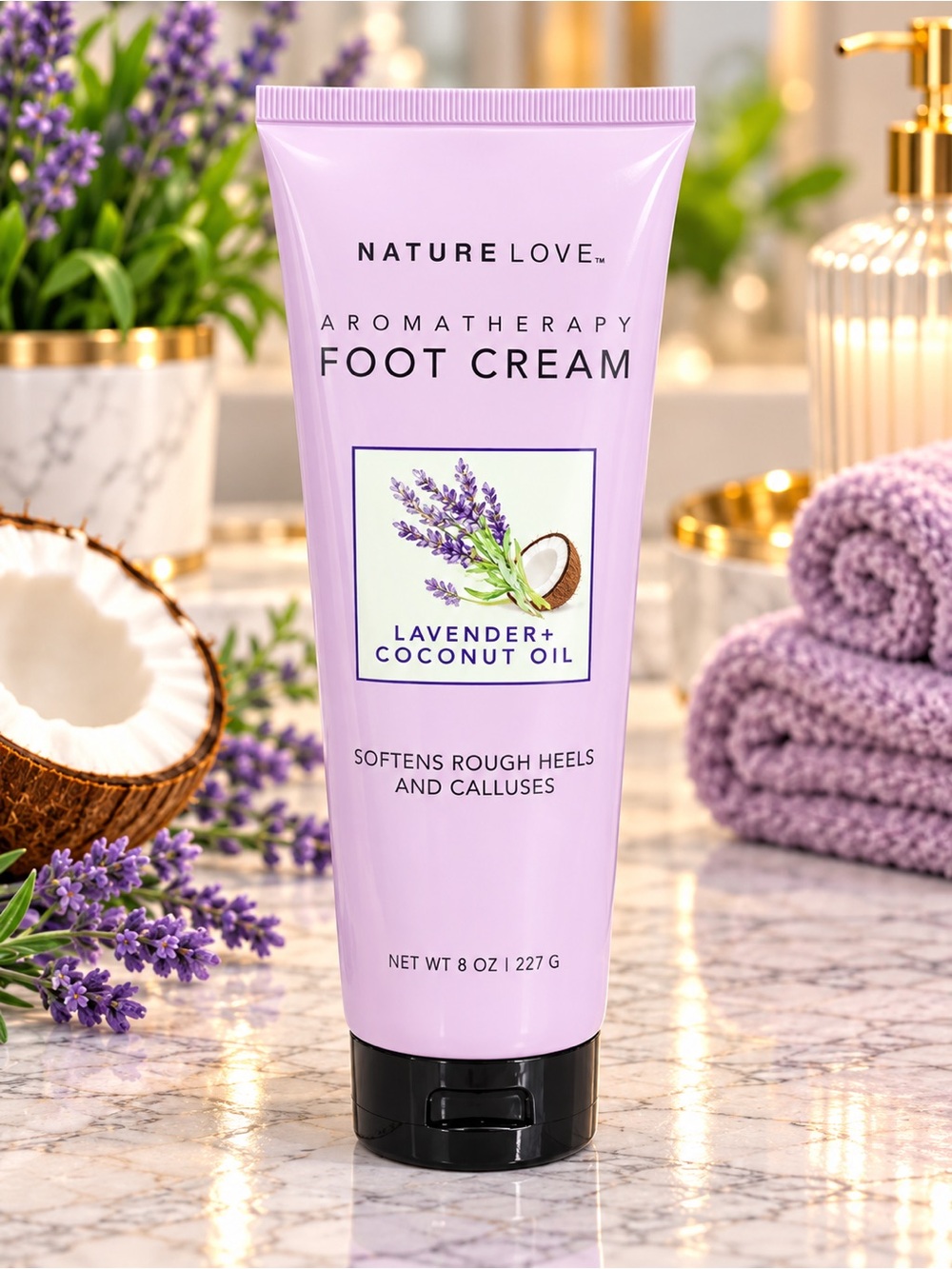 Lavender + Coconut Oil Aromatherapy Foot Cream - Lavender